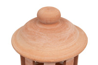 Biscottini Lanterna Terracotta 100% made in Italy interamente lavorato a mano al tornio. Porta candele per la casa L26XPR26XH45 CM