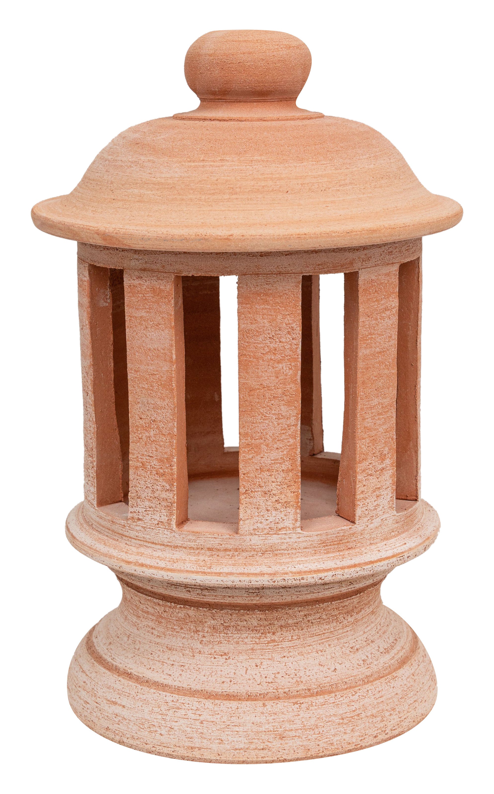 Biscottini Lanterna Terracotta 100% made in Italy interamente lavorato a mano al tornio. Porta candele per la casa L26XPR26XH45 CM