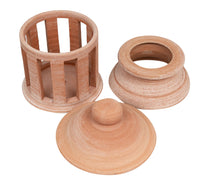 Biscottini Lanterna Terracotta 100% made in Italy interamente lavorato a mano al tornio. Porta candele per la casa L26XPR26XH45 CM