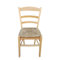 sedia paesana paglia naturale laccata