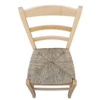 sedia paesana paglia naturale laccata