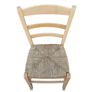 sedia paesana paglia naturale laccata