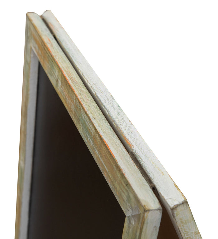 Biscottini LAVAGNA DA TERRA BIFACCIALE CON CORNICE IN LEGNO L50XPR4,5XH100 CM legno.