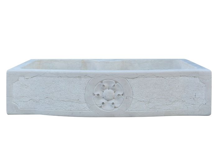 Biscottini Lavandino in marmo bianco di Verona Made in Italy Fontana Acquasantiera