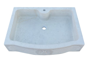 Biscottini Lavandino in marmo bianco di Verona Made in Italy Fontana Acquasantiera