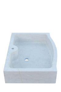 Biscottini Lavandino in marmo bianco di Verona Made in Italy Fontana Acquasantiera