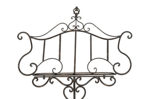 Biscottini Leggio da terra in ferro battuto pieno finitura anticata L85xPR50xH140 cm