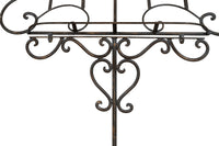 Biscottini Leggio da terra in ferro battuto pieno finitura anticata L85xPR50xH140 cm