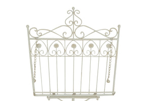 Biscottini Leggio da terra in ferro battuto pieno finitura bianca anticata L46xPR32xH139 cm