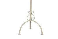 Biscottini Leggio da terra in ferro battuto pieno finitura bianca anticata L46xPR32xH139 cm