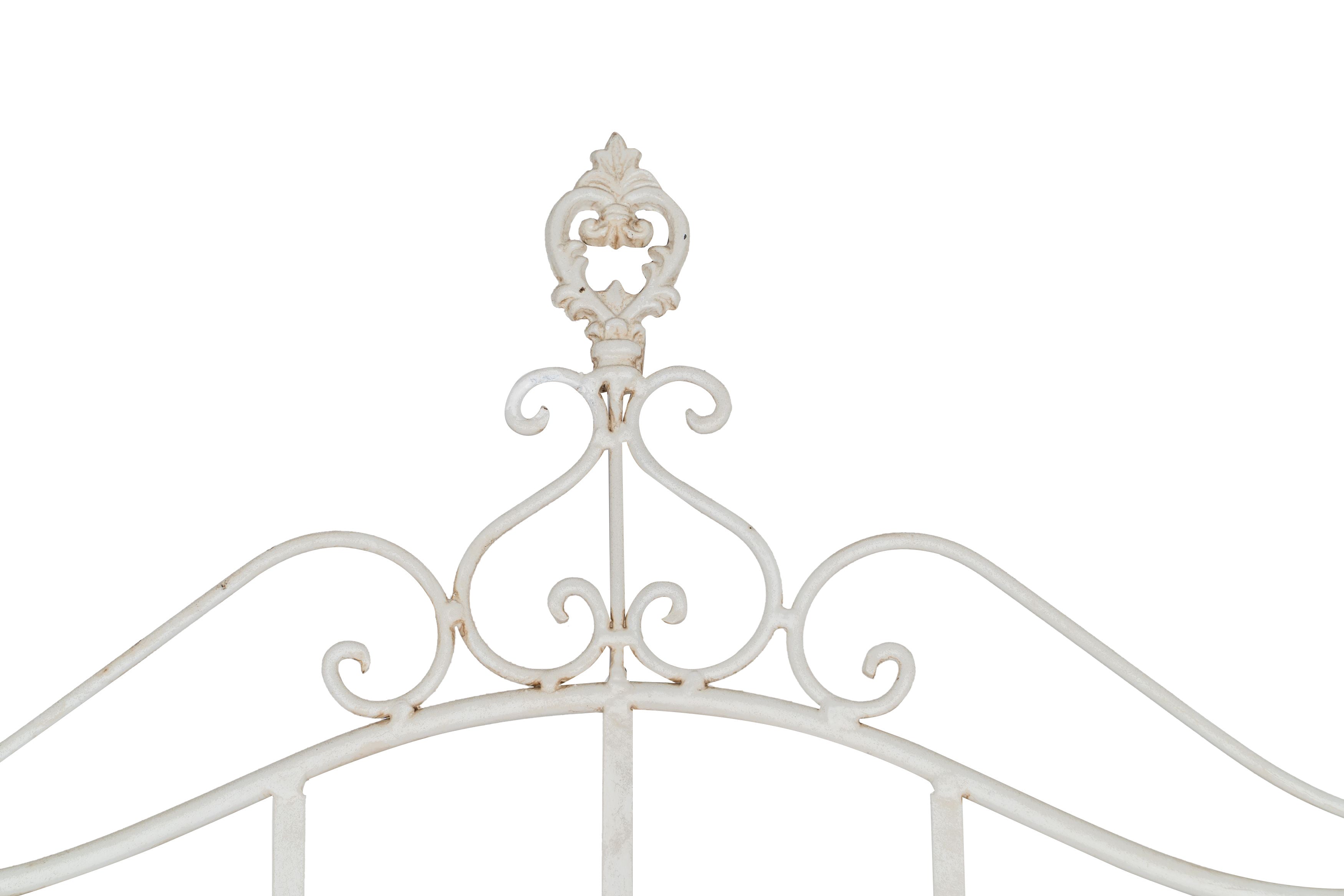 Biscottini Leggio da terra in ferro battuto pieno finitura bianca anticata L85xPR46xH140 cm