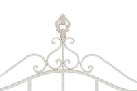 Biscottini Leggio da terra in ferro battuto pieno finitura bianca anticata L85xPR46xH140 cm