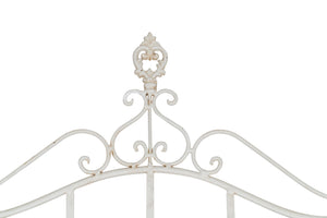 Biscottini Leggio da terra in ferro battuto pieno finitura bianca anticata L85xPR46xH140 cm