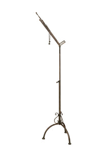 Biscottini Leggio da terra in ferro battuto pieno finitura ruggine anticata L46xPR32xH139 cm