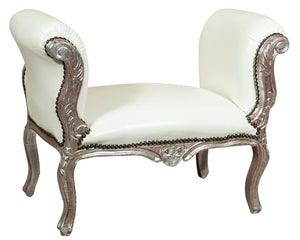 Biscottini Panchetta stile francese Luigi XVI in legno massello di faggio XVI, faggio,