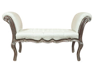 Biscottini Panchetta stile francese Luigi XVI in legno massello di faggio XVI, faggio,