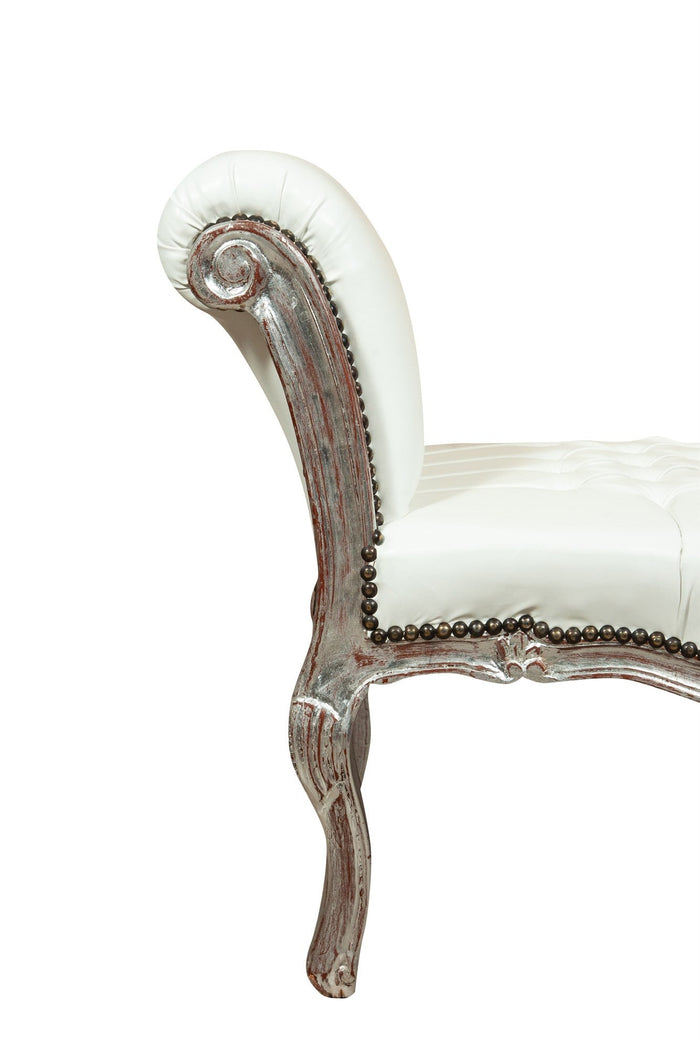 Biscottini Panchetta stile francese Luigi XVI in legno massello di faggio XVI, faggio,