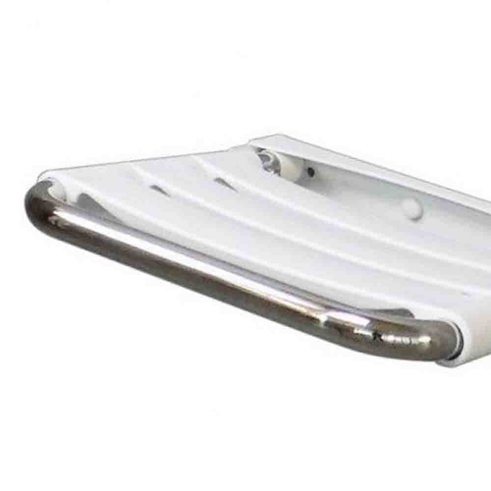 Seggiolino per doccia ribaltabile inox lucido seduta con doghe