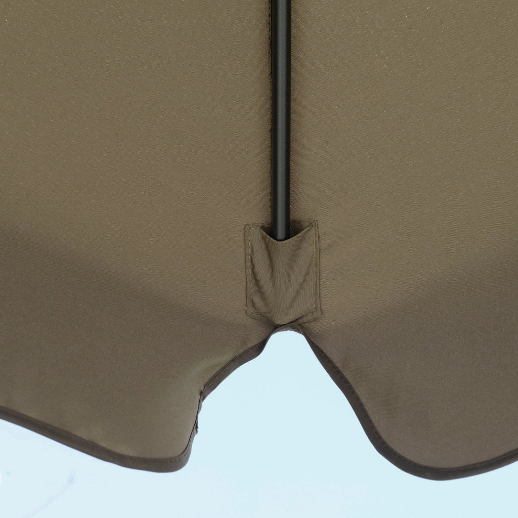 Ombrellone da Giardino a Braccio Ø265x265A cm in Metallo e Poliestere Caffè