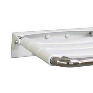 Seggiolino per doccia ribaltabile inox lucido seduta con doghe