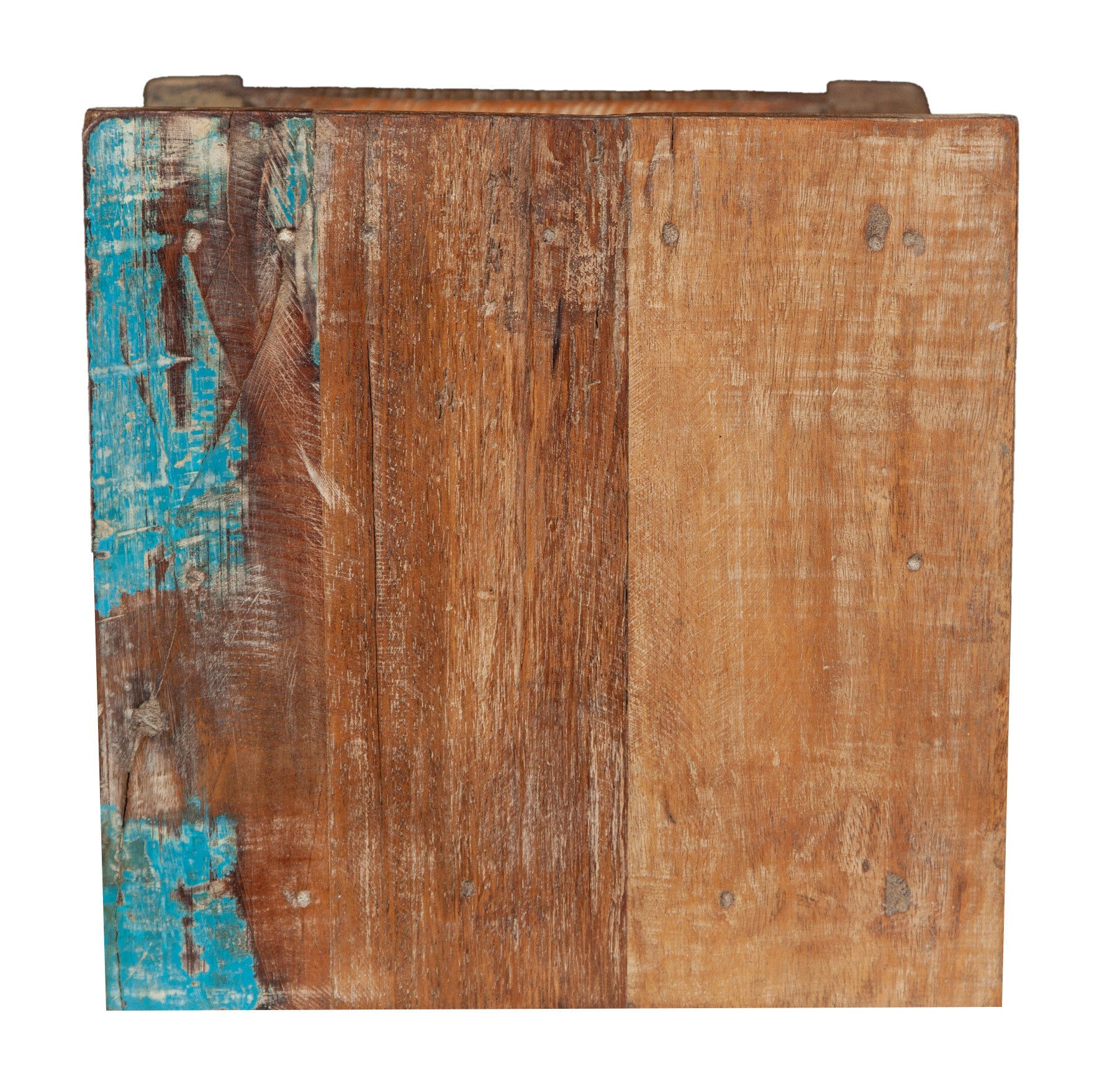 Biscottini PANCHETTO QUADRATO IN LEGNO VECCHIO RICICLATO DI TEAK dimensioni larghezza