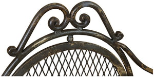 Biscottini Panchina in ferro battuto L176xPR58xH102 cm Robusta stabile panca Offerta