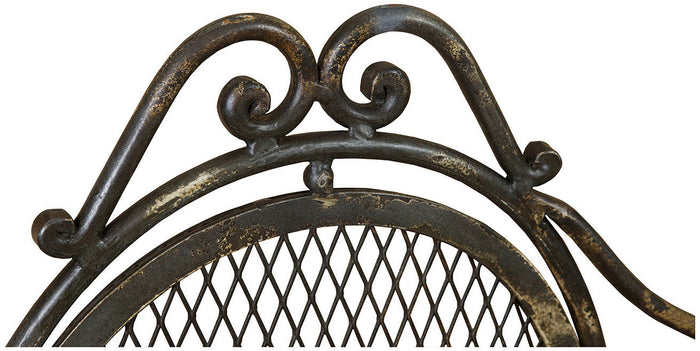 Biscottini Panchina in ferro battuto L176xPR58xH102 cm Robusta stabile panca Offerta