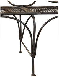 Biscottini Panchina in ferro battuto L176xPR58xH102 cm Robusta stabile panca Offerta