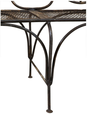 Biscottini Panchina in ferro battuto L176xPR58xH102 cm Robusta stabile panca Offerta