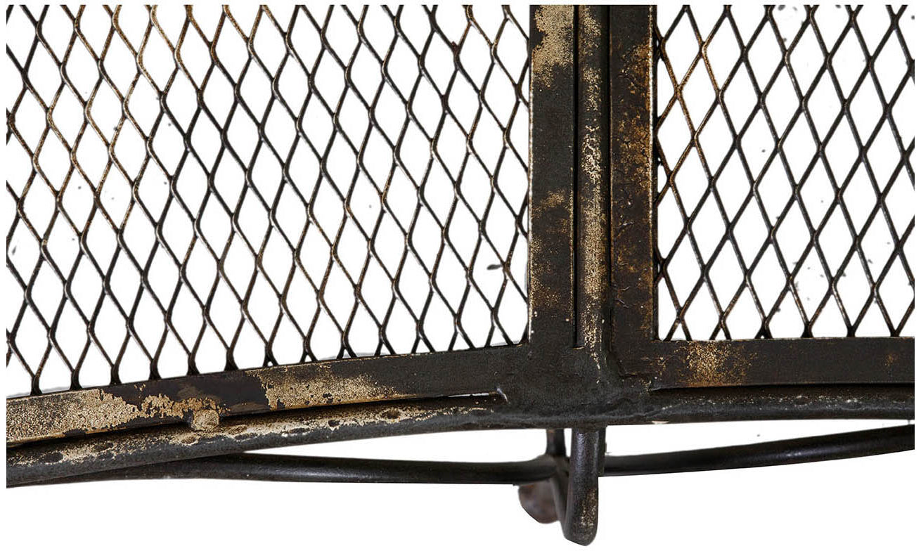 Biscottini Panchina in ferro battuto L176xPR58xH102 cm Robusta stabile panca Offerta