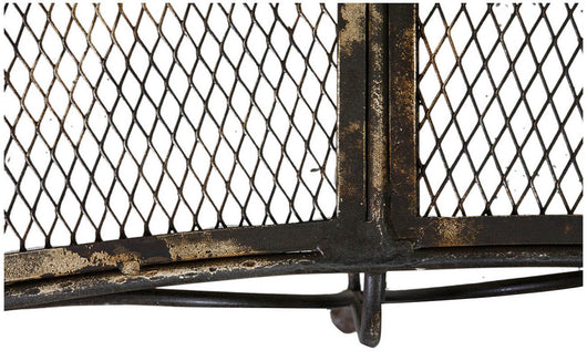 Biscottini Panchina in ferro battuto L176xPR58xH102 cm Robusta stabile panca Offerta