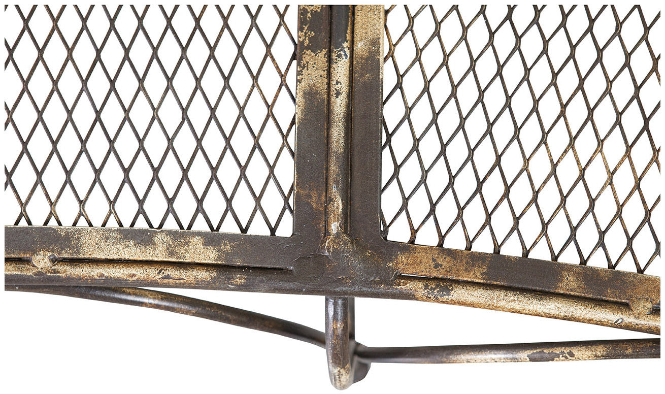 Biscottini Panchina in ferro battuto L176xPR58xH102 cm Robusta stabile panca Offerta