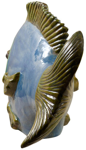 Biscottini Pesce in ceramica decorata a mano L75xPR25xH45 cm