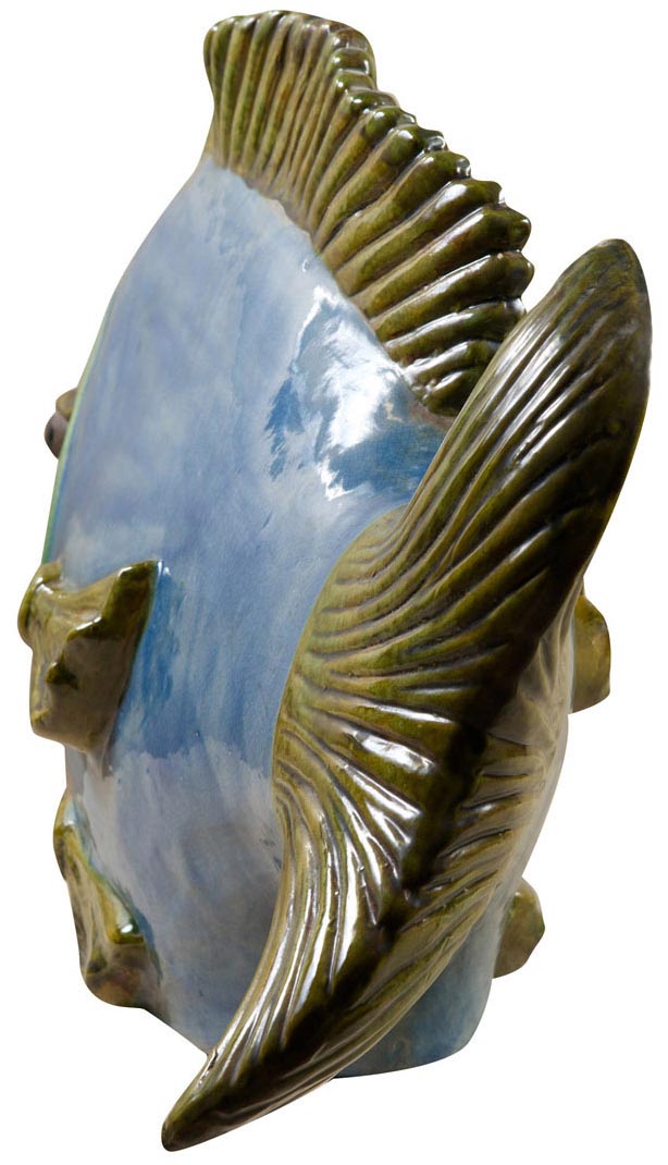 Biscottini Pesce in ceramica decorata a mano L75xPR25xH45 cm