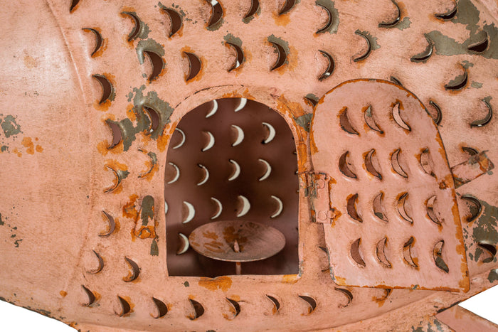 Biscottini Pesce porta candela in ferro dipinto a mano Originale lanterna forma Offerta