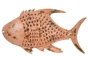 Biscottini Pesce porta candela in ferro dipinto a mano Originale lanterna forma Offerta