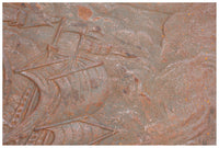 Biscottini Piastra da camino in fusione di ghisa L102xPR2,5xH75 cm ruggine al naturale