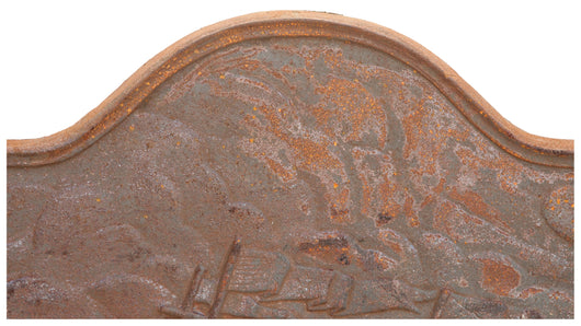 Biscottini Piastra da camino in fusione di ghisa L102xPR2,5xH75 cm ruggine al naturale