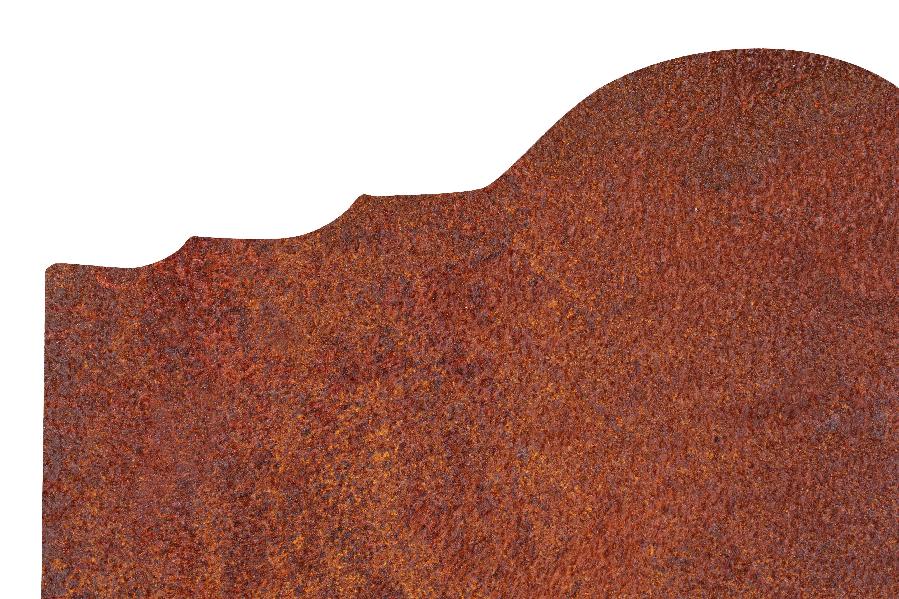 Biscottini Piastra da camino in fusione di ghisa L102xPR2,5xH75 cm ruggine al naturale