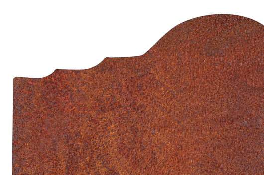 Biscottini Piastra da camino in fusione di ghisa L102xPR2,5xH75 cm ruggine al naturale