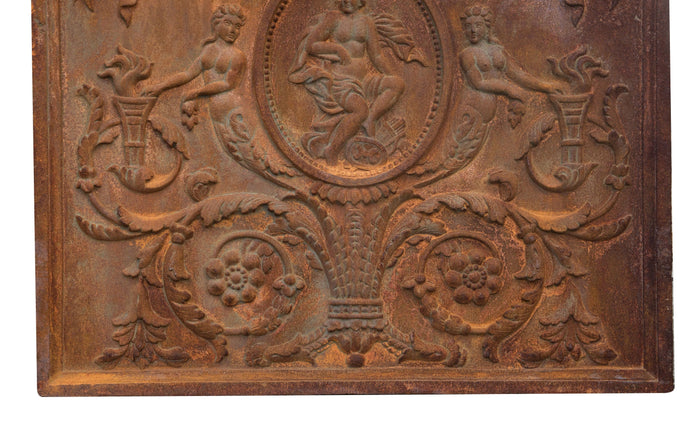 Biscottini PIASTRA DA CAMINO IN FUSIONE DI GHISA L82XPR3,5XH65 CM RUGGINE AL NATURALE