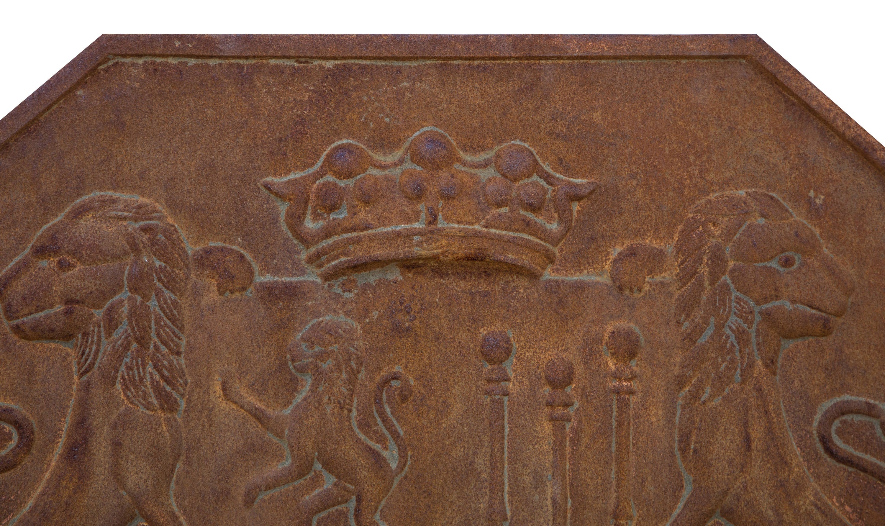 Biscottini PIASTRA DA CAMINO IN FUSIONE DI GHISA L88XPR3,5XH64 CM RUGGINE AL NATURALE