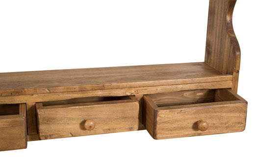 Biscottini PIATTAIA COUNTRY IN LEGNO MASSELLO DI TIGLIO FINITURA NATURALE L107XPR18XH68 CM MADE IN ITALY