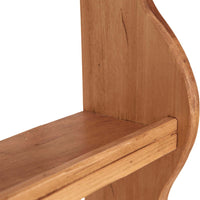 Biscottini Piattaia Country in legno massello di tiglio finitura naturale L79xPR18xH68 cm. Made in Italy