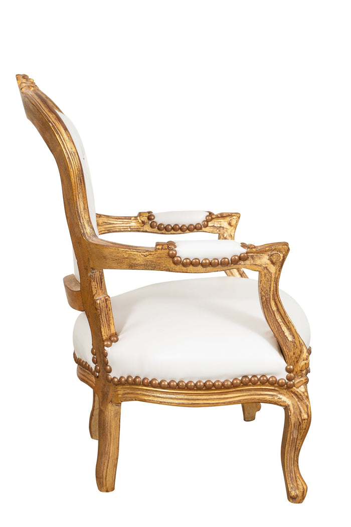 Biscottini POLTRONA DA BAMBINO STILE FRANCESE LUIGI XVI IN LEGNO MASSELLO DI FAGGIO Sedia