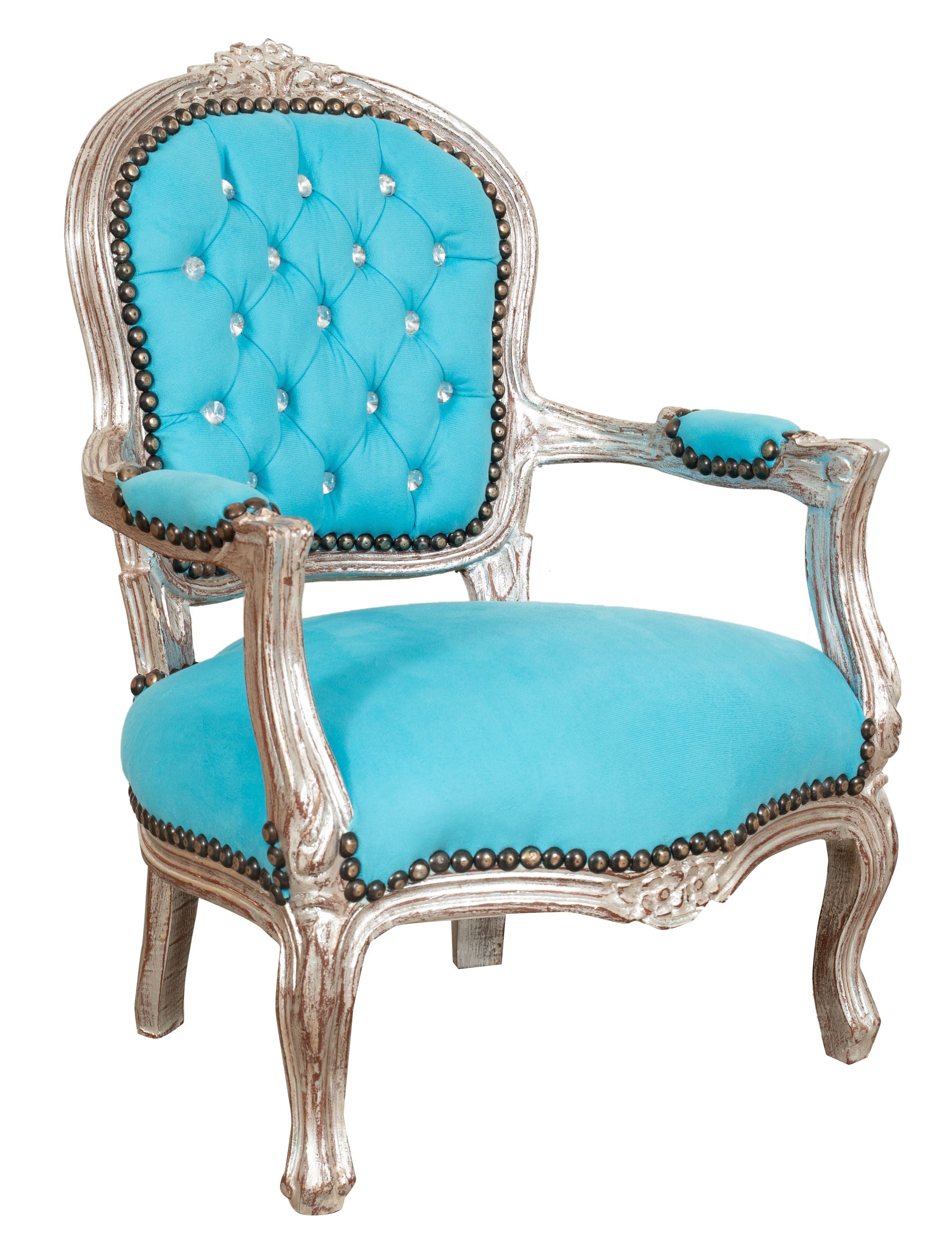 Biscottini POLTRONA DA BAMBINO STILE FRANCESE LUIGI XVI IN LEGNO MASSELLO DI FAGGIO Sedia