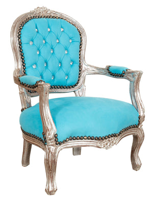 Biscottini POLTRONA DA BAMBINO STILE FRANCESE LUIGI XVI IN LEGNO MASSELLO DI FAGGIO Sedia