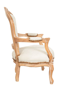 Biscottini POLTRONA DA BAMBINO STILE FRANCESE LUIGI XVI IN LEGNO MASSELLO DI FAGGIO Sedia