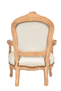 Biscottini POLTRONA DA BAMBINO STILE FRANCESE LUIGI XVI IN LEGNO MASSELLO DI FAGGIO Sedia