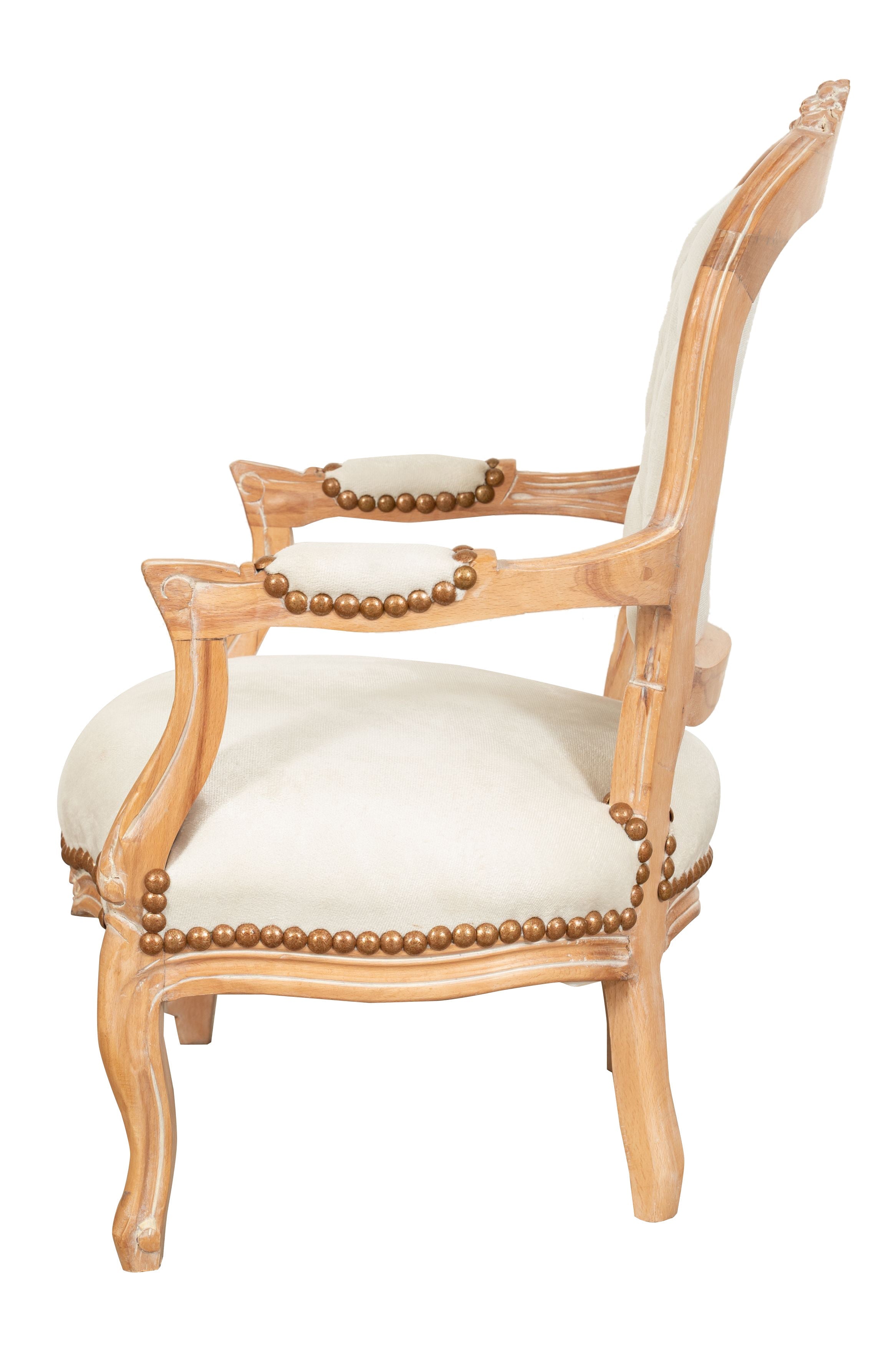 Biscottini POLTRONA DA BAMBINO STILE FRANCESE LUIGI XVI IN LEGNO MASSELLO DI FAGGIO Sedia